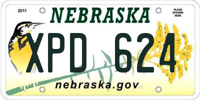 NE license plate XPD624