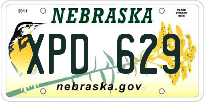 NE license plate XPD629