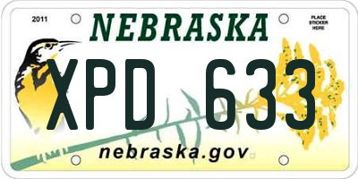 NE license plate XPD633