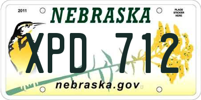 NE license plate XPD712
