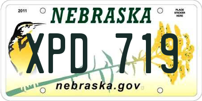 NE license plate XPD719