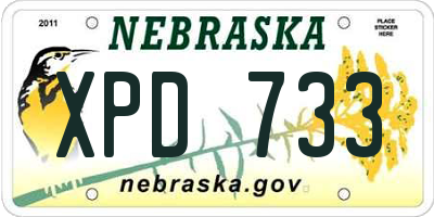 NE license plate XPD733