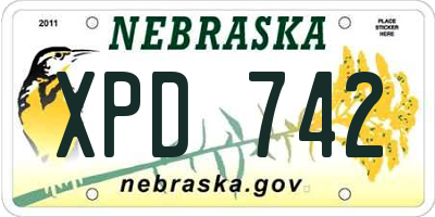 NE license plate XPD742