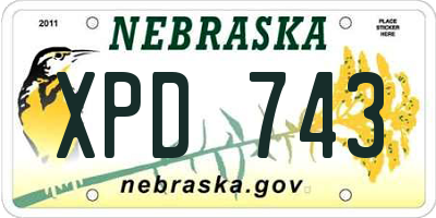 NE license plate XPD743