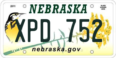 NE license plate XPD752