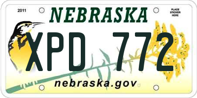 NE license plate XPD772