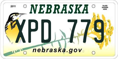 NE license plate XPD779