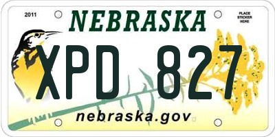 NE license plate XPD827