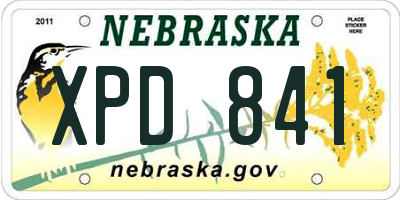 NE license plate XPD841