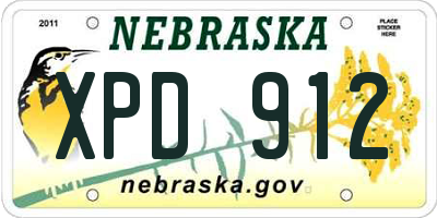 NE license plate XPD912