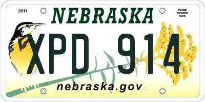 NE license plate XPD914