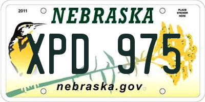 NE license plate XPD975