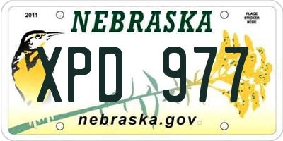 NE license plate XPD977