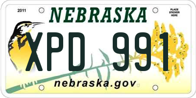 NE license plate XPD991