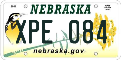 NE license plate XPE084