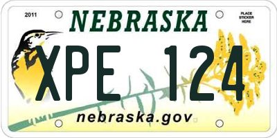 NE license plate XPE124
