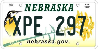 NE license plate XPE297