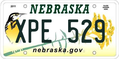 NE license plate XPE529