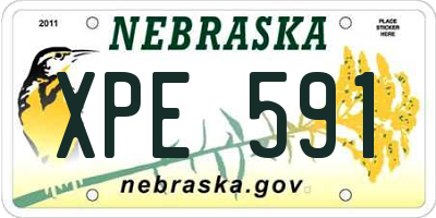 NE license plate XPE591
