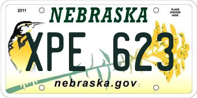 NE license plate XPE623