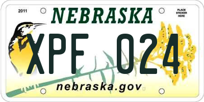 NE license plate XPF024