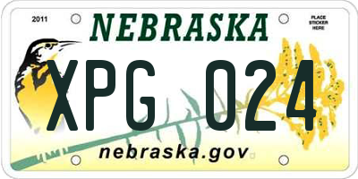 NE license plate XPG024