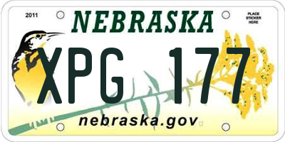 NE license plate XPG177