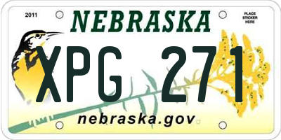 NE license plate XPG271