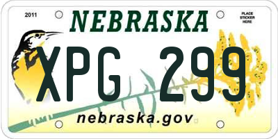 NE license plate XPG299