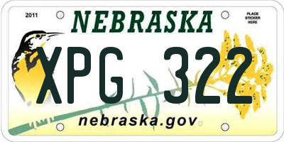 NE license plate XPG322