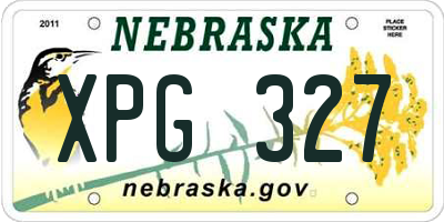NE license plate XPG327