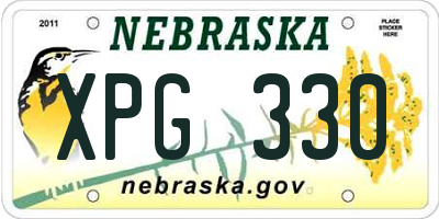 NE license plate XPG330
