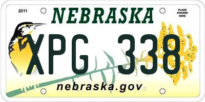 NE license plate XPG338