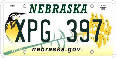 NE license plate XPG397