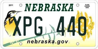 NE license plate XPG440
