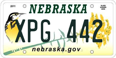NE license plate XPG442