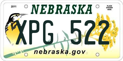 NE license plate XPG522