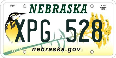 NE license plate XPG528
