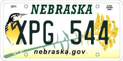 NE license plate XPG544