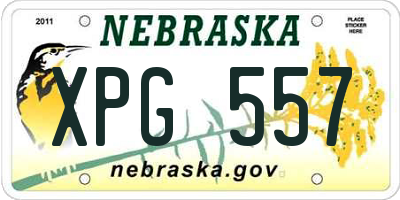 NE license plate XPG557