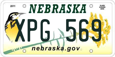 NE license plate XPG569