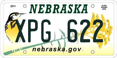 NE license plate XPG622