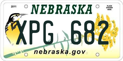 NE license plate XPG682