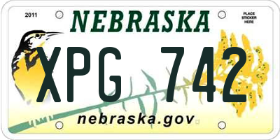 NE license plate XPG742