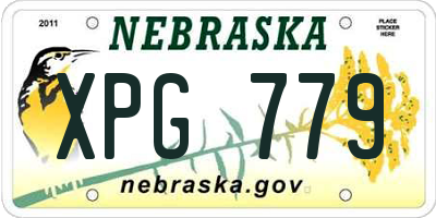 NE license plate XPG779