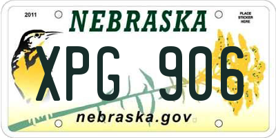 NE license plate XPG906