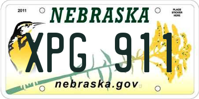 NE license plate XPG911