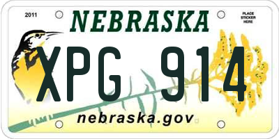 NE license plate XPG914