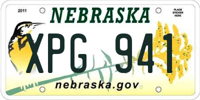 NE license plate XPG941