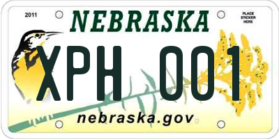 NE license plate XPH001